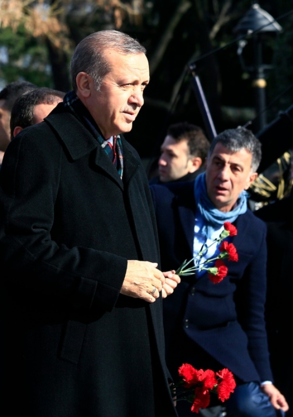 Recep Tayyip Erdogan, presidente turco, em 15 de janeiro em Istambul