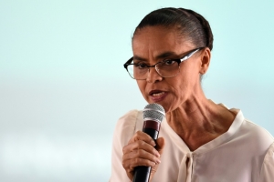 A ex-candidata &agrave; presid&ecirc;ncia Marina Silva, em Bras&iacute;lia, no dia 5 de abril de 2016