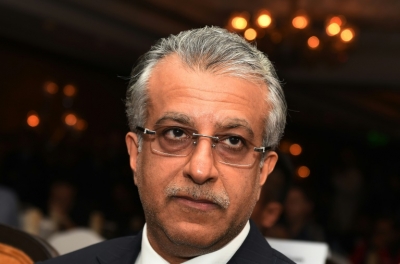 Xeque Salman, do Bahrein, durante cerim&ocirc;nia da Fifa, 28 de novembro, 2015 na &Iacute;ndia.