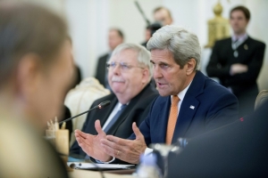 O secret&aacute;rio de Estado americano, John Kerry, est&aacute; em Moscou para discutir os esfor&ccedil;os diplom&aacute;ticos para acabar com o conflito na S&iacute;ria, em 24 de mar&ccedil;o de 2016