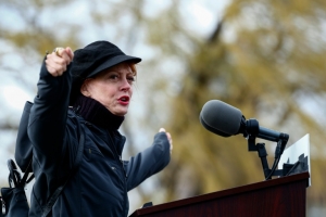 (Arquivo) A atriz Susan Sarandon participa de um com&iacute;cio de Sanders