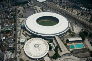 Vista a&eacute;rea da zona de competi&ccedil;&atilde;o do Maracan&atilde;