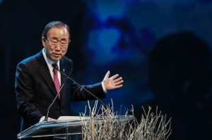 O secret&aacute;rio-geral da ONU, Ban Ki-moon, em Istambul, no dia 23 de maio de 2016