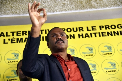 O candidato opositor Jude Celestin, em Porto Pr&iacute;ncipe, no dia 6 de novembro de 2015