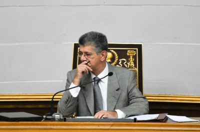 O l&iacute;der do Parlamento venezuelano, Henry Ramos Allup, em Caracas, no dia 22 de janeiro de 2016
