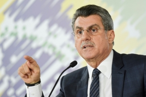 O ministro do planejamento, Romero Juc&aacute;, participa de coletiva de imprensa, em Bras&iacute;lia, no dia 23 de maio de 2016