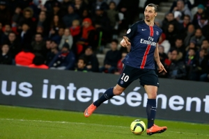 O atacante sueco do Paris Saint-Germain Zlatan Ibrahimovic