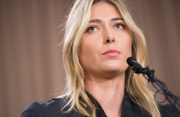 (7 mar) Sharapova participa de uma entrevista coletiva em Los Angeles