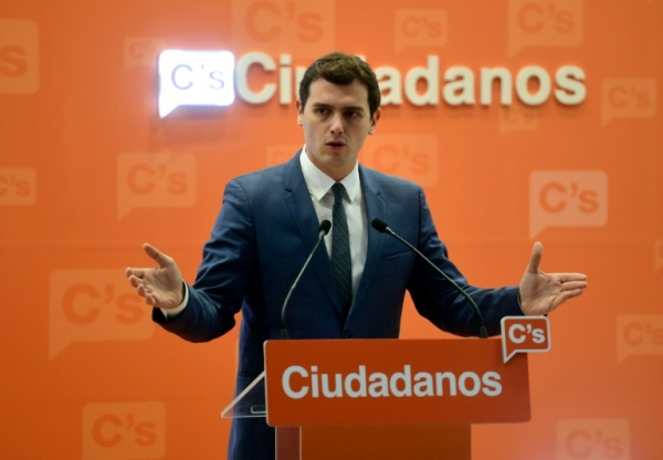 Albert Rivera fala durante coletiva de imprensa em 23 de dezembro em Madri