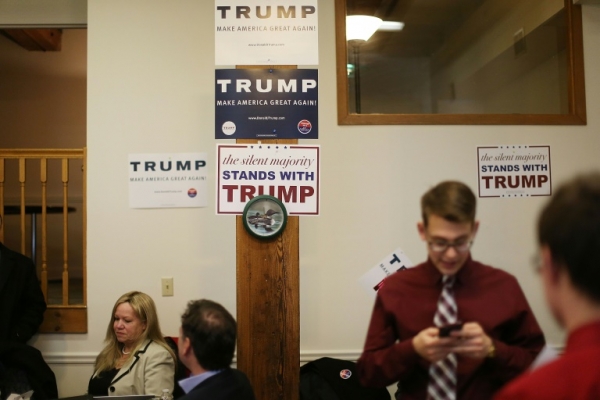 Comit&ecirc; de campanha do republicano Donald Trump em New Hampshire