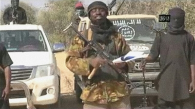 (Arquivo) Captura de tela de m&iacute;dia extemista mostra o l&iacute;der do Boko Haram, Abubakar Shekaku