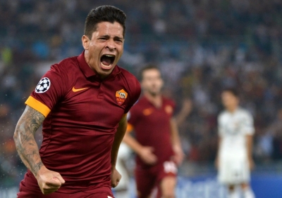 (Arquivo) O jogador argentino Juan Manuel Iturbe, durante partida em Roma, no dia 17 de setembro de 2014