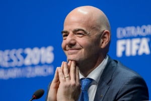 O novo presidente da Fifa, Gianni Infanto, participa de uma confer&ecirc;ncia de imprensa, em Zurique, no dia 26 de fevereiro de 2016