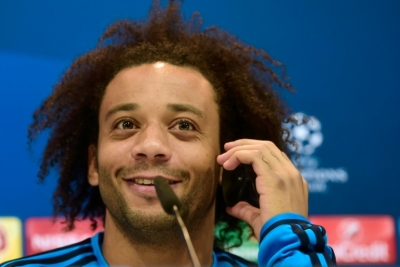 Marcelo, do Real Madrid, participa de coletiva de imprensa, em Madri, no dia 2 de novembro de 2015