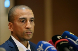 O ex-capit&atilde;o de Trinidad e Tobago, David Nakhid, em Beirute, no dia 28 de setembro de 2015