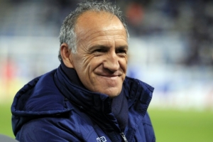 (FILES) This file photo taken on December 02, 2015 shows Bastia's French head coach Ghislain Printant looking on before the L1 football match Bastia (SCB) against Bodeaux (GDB) on December 2, 2015, at the Armand Cesari stadium in Bastia, on the French Mediterranean island of Corsica.