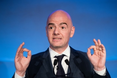 Gianni Infantino participa de coletiva de imprensa, em Londres, no dia 1&ordm; de fevereiro de 2016