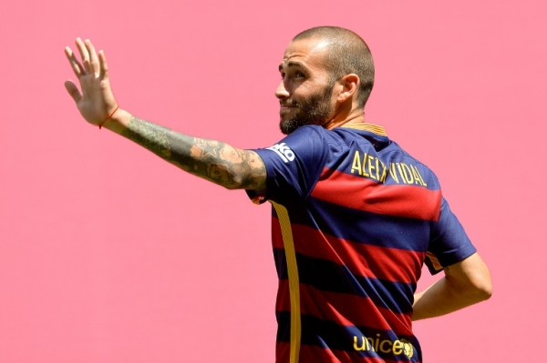 (Arquivo) O lateral-direito do Barcelona, Aleix Vidal, no dia 8 de junho de 2015