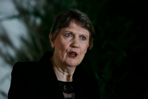 A ex-primeira-ministra da Nova Zel&acirc;ndia Helen Clark, em Nova York, no dia 4 de abril de 2016