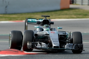 (24 fev) A Mercedes AMG Petronas pilotada pelo alem&atilde;o Nico Rosberg