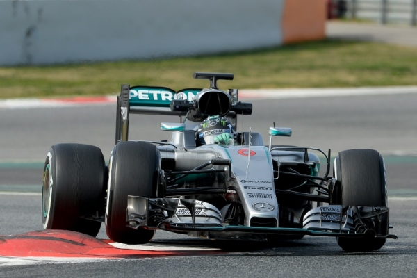 (24 fev) A Mercedes AMG Petronas pilotada pelo alem&atilde;o Nico Rosberg