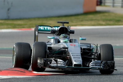 (24 fev) A Mercedes AMG Petronas pilotada pelo alem&atilde;o Nico Rosberg