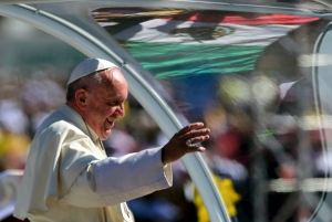 O papa Francisco, em San Crist&oacute;bal de las Casas, no dia 15 de fevereiro de 2016