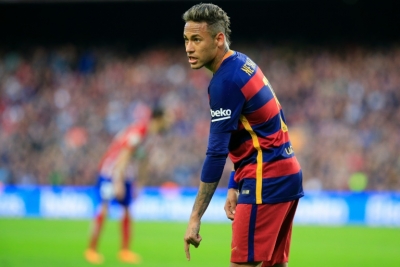 O brasileiro Neymar, em partida do Barcelona