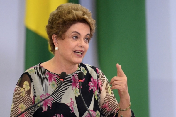 A presidente Dilma Rousseff &eacute; vista em 23 de mar&ccedil;o de 2016