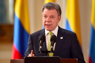 O presidente colombiano, Juan Manuel Santos, em Bogot&aacute;, no dia 30 de mar&ccedil;o de 2016