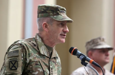 O general americano John Nicholson, em Cabul, no dia 2 de mar&ccedil;o de 2016