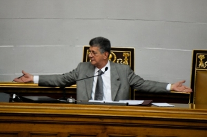 O presidente da Assembleia venezuelana, Henry Ramos Allup, em Caracas, no dia 22 de janeiro de 2016