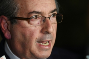 O presidente da C&acirc;mara dos Deputados, Eduardo Cunha, em Bras&iacute;lia, no dia 5 de maio de 2016