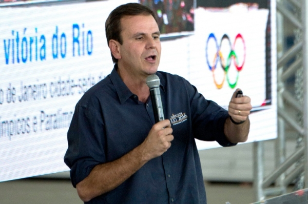 O prefeito do Rio de Janeiro, Eduardo Paes, no Rio de Janeiro, no dia 5 de agosto de 2015