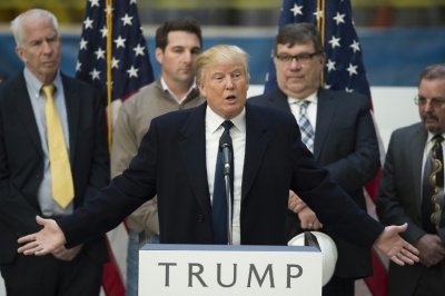 O pr&eacute;-candidato &agrave; presid&ecirc;ncia americana Donald Trump