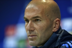 O t&eacute;cnico do Real Madrid, Zinedine Zidane, participa de coletiva de imprensa, em Madri, no dia 3 de maio de 2016
