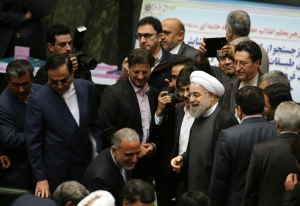 Hassan Rohani no Parlamento em Teer&atilde; em 17 de janeiro de 2017