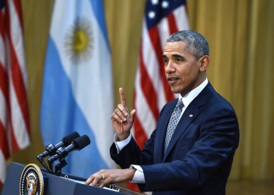 O presidente americano, Barack Obama, em Buenos Aires, no dia 23 de mar&ccedil;o de 2016