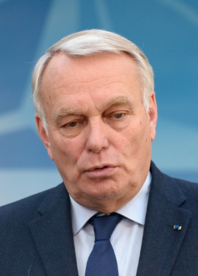 French Foreign Affairs Minister Jean-Marc Ayrault gives a joint press during a foreign affairs ministers meeting at the NATO headquarters in Brussels on May 19, 2016.NATO foreign ministers met to finalise the alliance's biggest military build-up since the end of the Cold War to counter what they see as a more aggressive and unpredictable Russia. At a Warsaw summit in July, NATO leaders will sign-off on the revamp which puts more troops into east European member states as part of a "deter and dialogue" strategy, meant to reassure allies they will not be left in the lurch in any repeat of the Ukraine crisis.