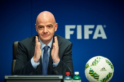 Infantino participa de uma entrevista coletiva em Zurique