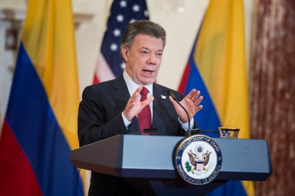 (Arquivo) O presidente colombiano, Juan Manuel Santos, em Washington, Estados Unidos, no dia 5 de fevereiro de 2016