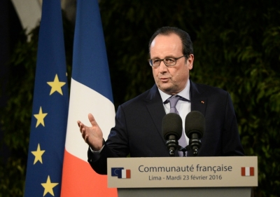 (Arquivo) O presidente da Fran&ccedil;a, Fran&ccedil;ois Hollande