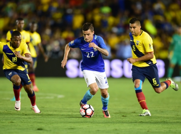 Copa Am&eacute;rica-2016: Philippe Coutinho em a&ccedil;&atilde;o contra o Equador, em 5 de junho, em Pasadena