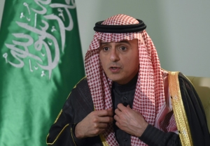 O ministro Adel al-Jubeir concede uma entrevista exclusiva &agrave; AFP em Riad