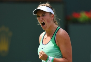 Victoria Azarenka tornou-se a terceira tenista da hist&oacute;ria ao conquistar os torneios de Indian Wells e Miami no mesmo ano (foto de arquivo do dia 20 de mar&ccedil;o, em Indian Wells)