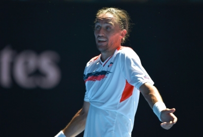 (Arquivo) Alexandr Dolgopolov, em Melbourne, no dia 20 de janeiro de 2016