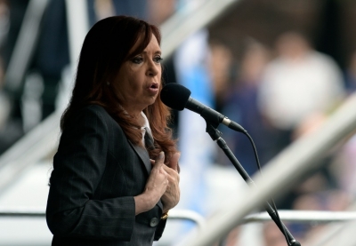 A ex-presidente argentina Cristina Kirchner, em Buenos Aires, no dia 13 de abril de 2016
