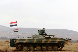 (22 fev) Volunt&aacute;rios participam de um treinamento militar conduzido pelo Ex&eacute;rcito s&iacute;rio a 50km de Damasco