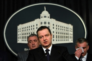 O ministro s&eacute;rvio das Rela&ccedil;&otilde;es Exteriores, Ivica Dacic, em Belgrado, no dia 20 de fevereiro de 2016