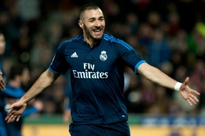 O atacante franc&ecirc;s Karim Benzema, do Real Madrid, em Granada, no dia 7 de fevereiro de 2016